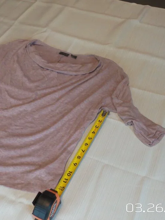 RACHEL ZOE Women's Dusty Pink Cowell Neck 3/4 Sleeve Top Size Med. Like NEW - Picture 2 of 16